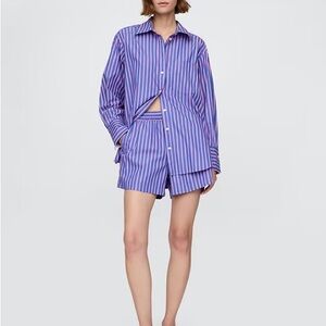 GAP Blue and Pink Striped Women's Shorts